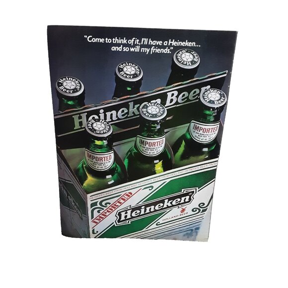 1983 Heineken Imported Beer Ad Friends Six Pack Vintage Magazine Print - Picture 1 of 1